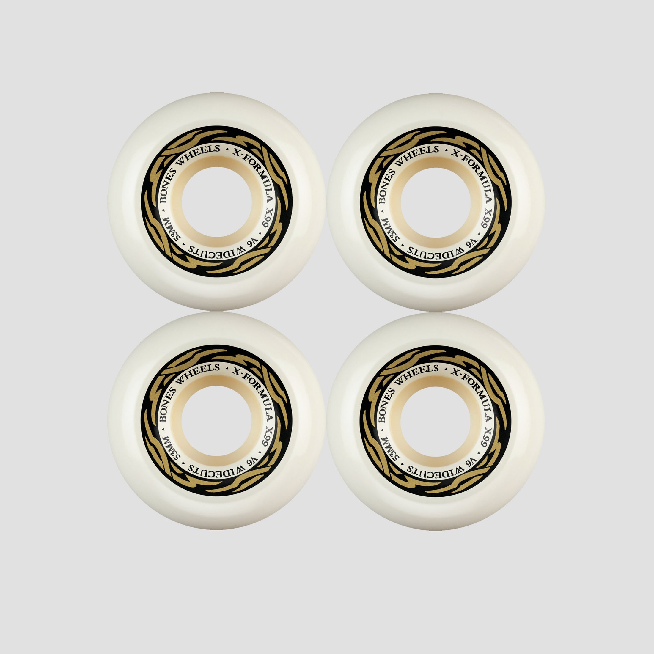 Bones 53mm X-Formula 99A V6 Wide Cut Shape Skateboard Wheels