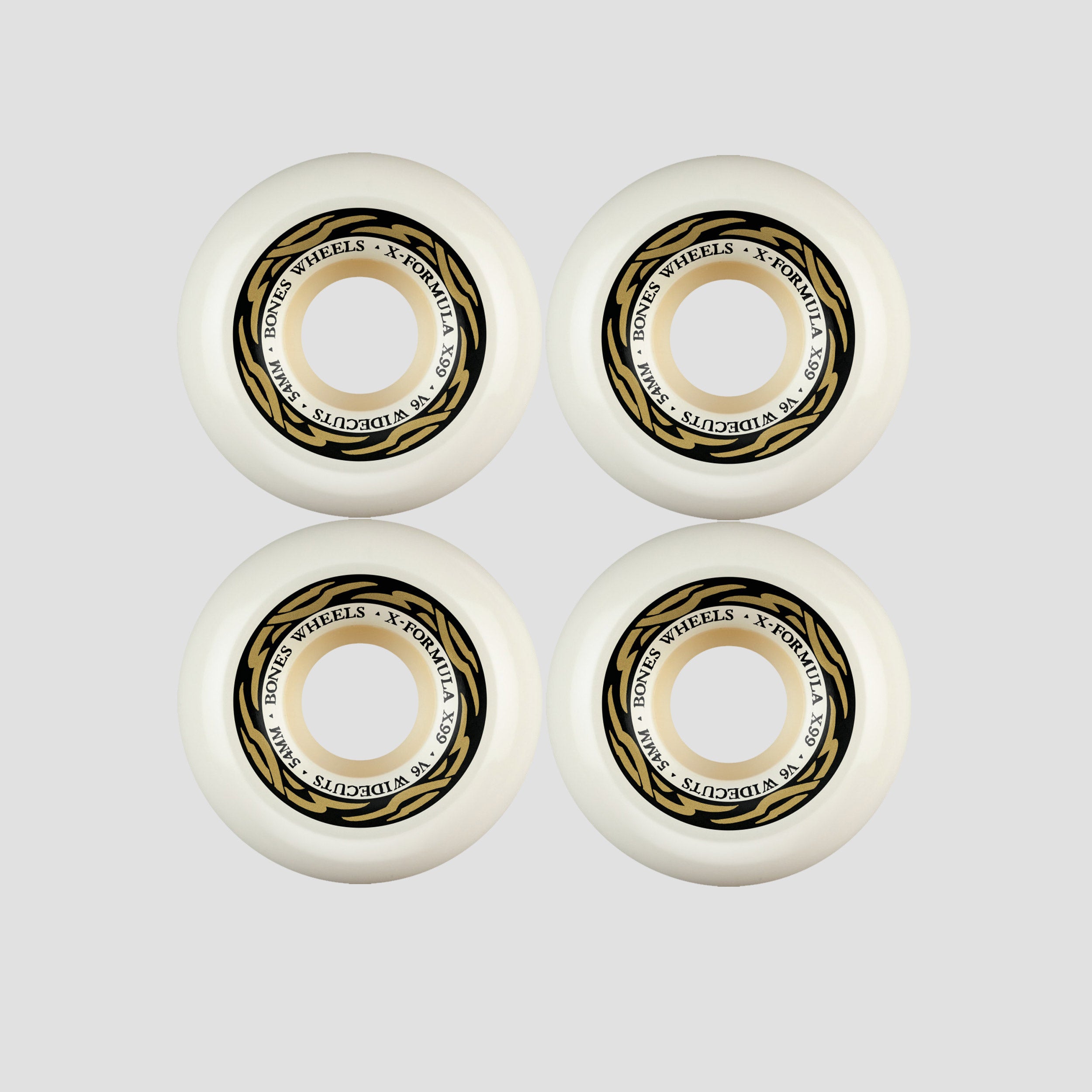 Bones 54mm X-Formula 99A V6 Wide Cut Shape Skateboard Wheels