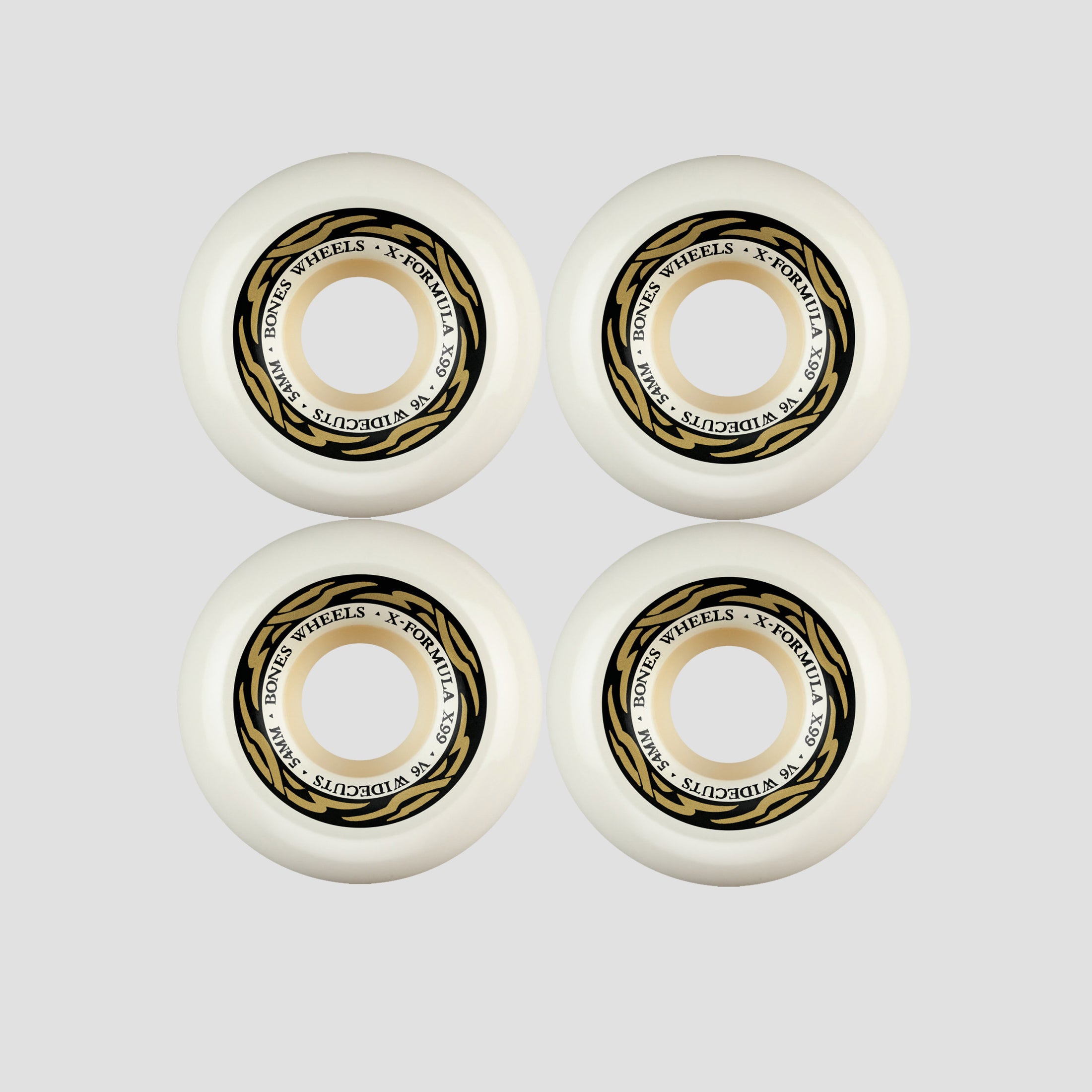 Bones 54mm X-Formula 99A V6 Wide Cut Shape Skateboard Wheels