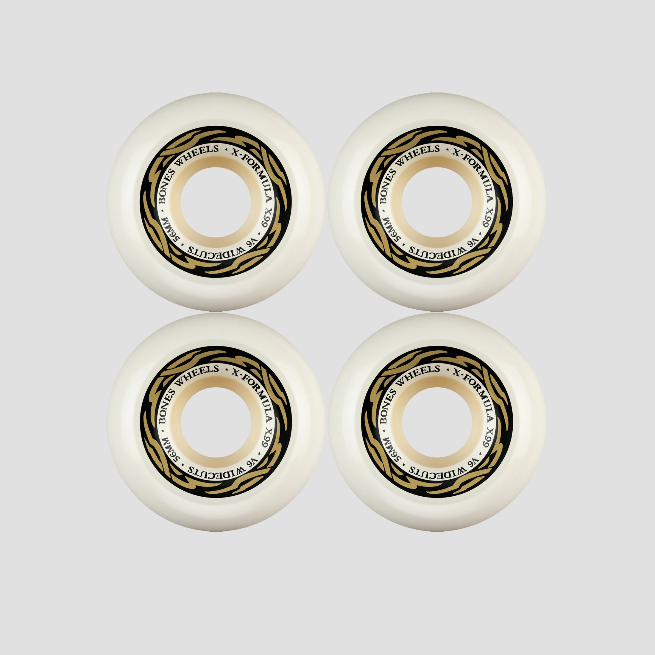 Bones 56mm X-Formula 99A V6 Wide Cut Shape Skateboard Wheels