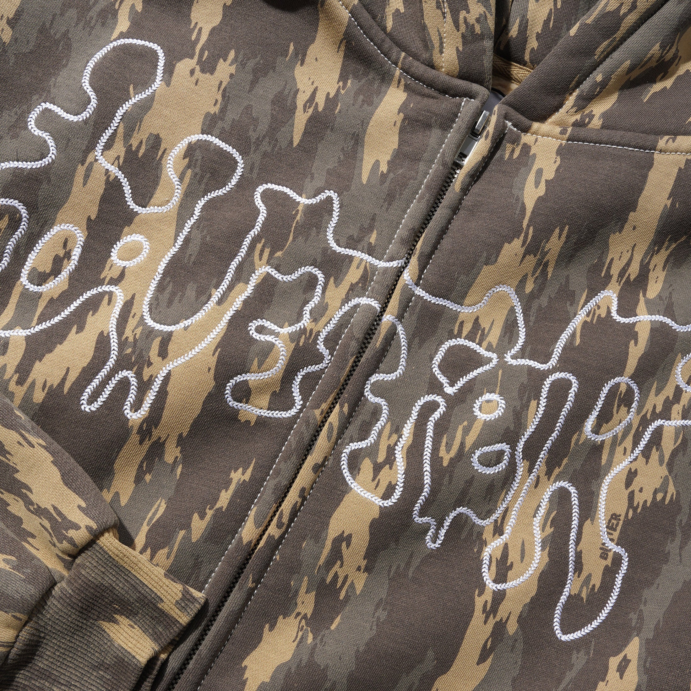 Butter Goods Blotch Zip-Thru Hood Washed Camo