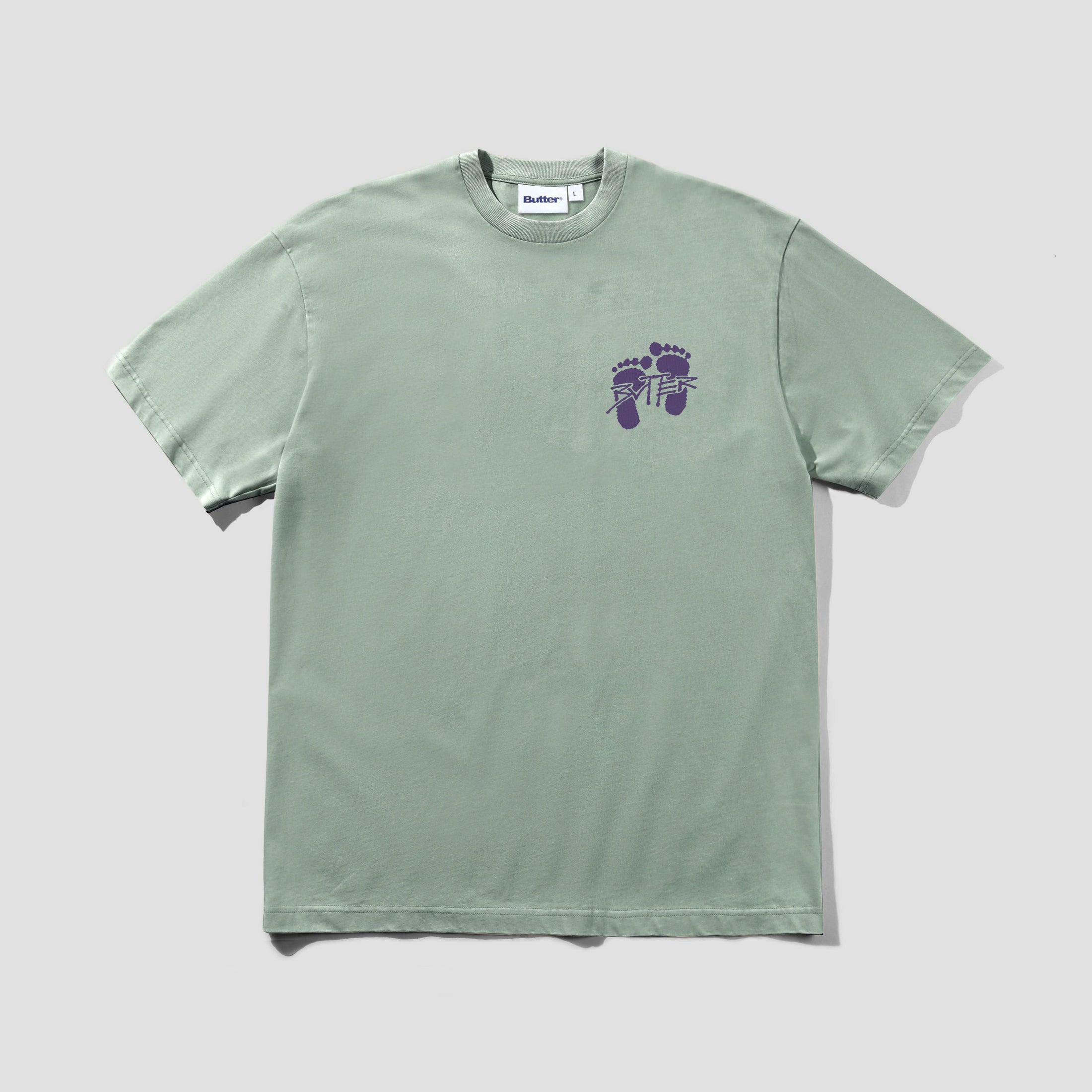 Butter Goods Footprints T-Shirt Dull Mint