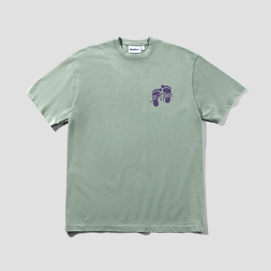 Butter Goods Footprints T-Shirt Dull Mint