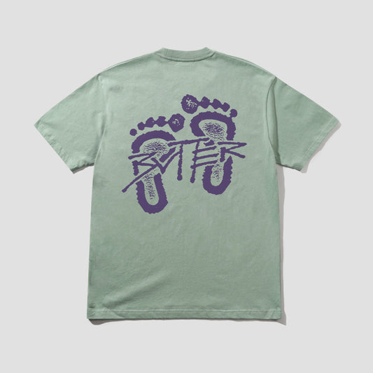 Butter Goods Footprints T-Shirt Dull Mint