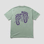 Butter Goods Footprints T-Shirt Dull Mint