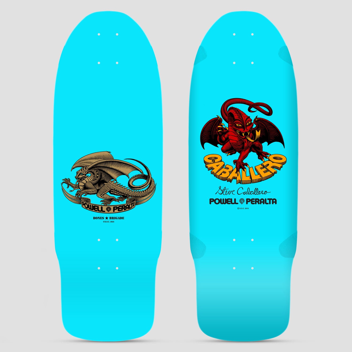 Blue skateboard decks