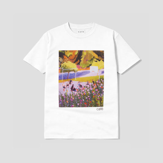 Skateboard Cafe Courts T-Shirt White