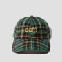 Skateboard Cafe Tartan 6 Panel Cap Green