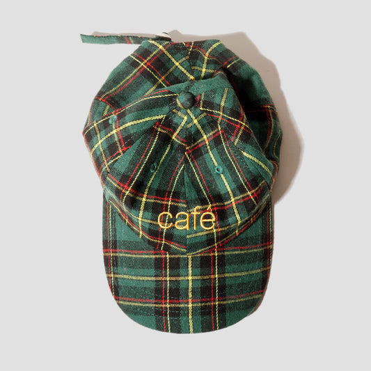 Skateboard Cafe Tartan 6 Panel Cap Green