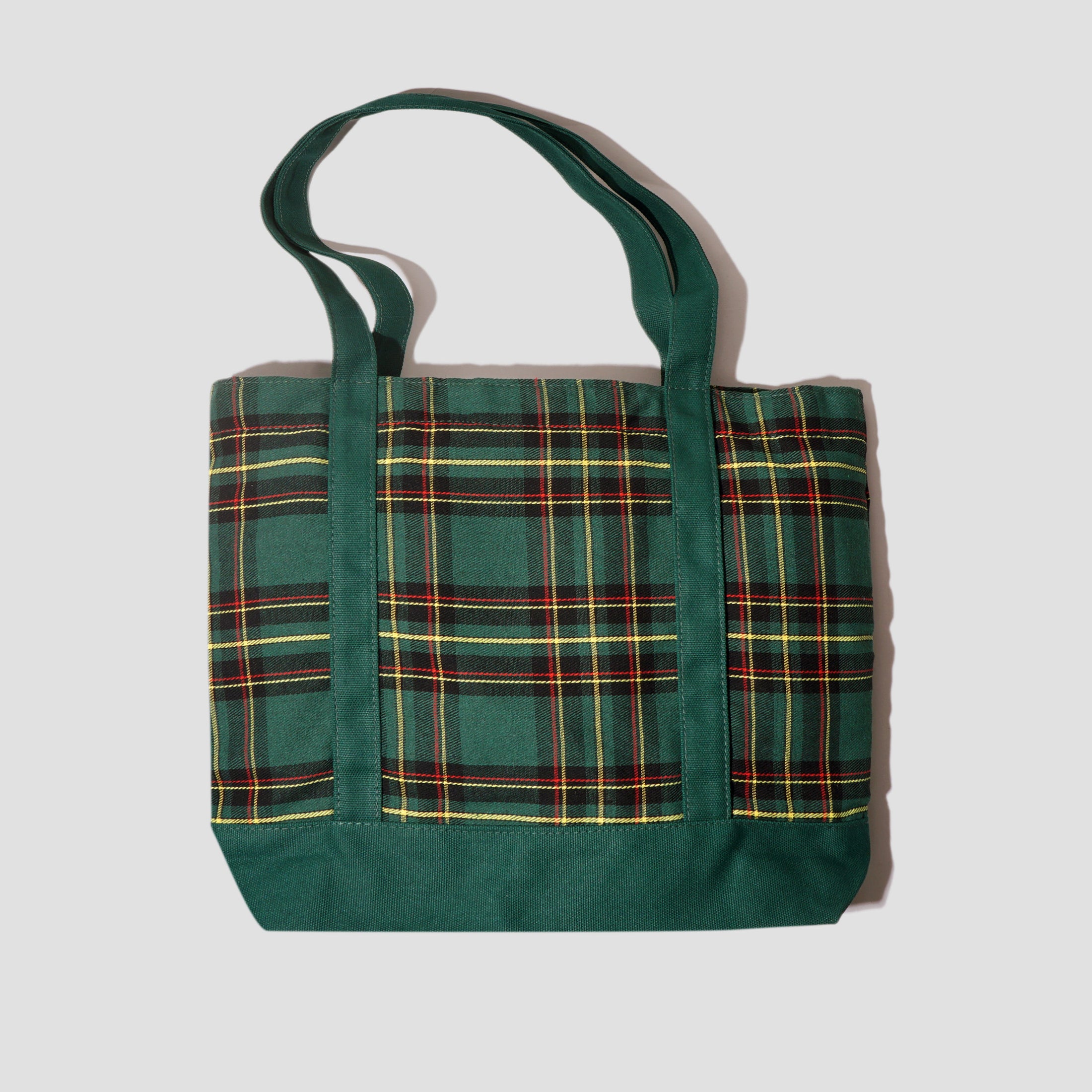 Skateboard Cafe Tartan Tote Green