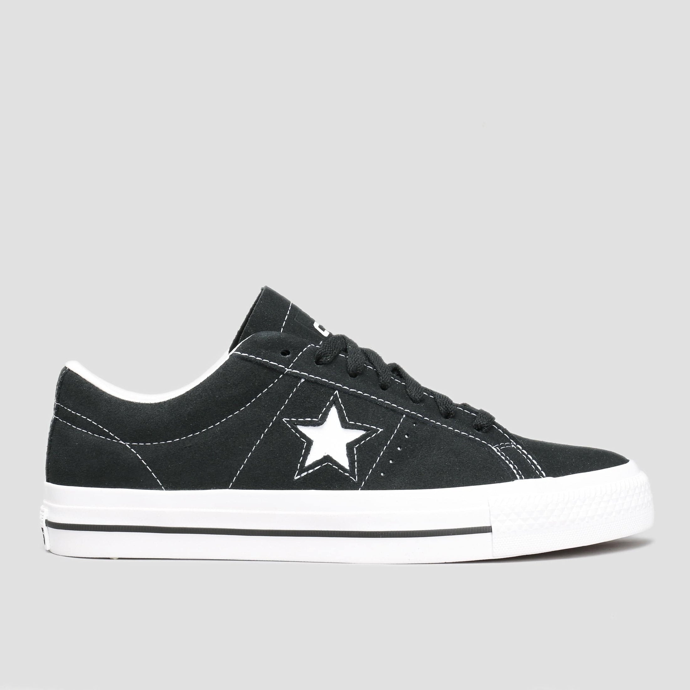 Converse One Star Pro OX Shoes Black / Black / White
