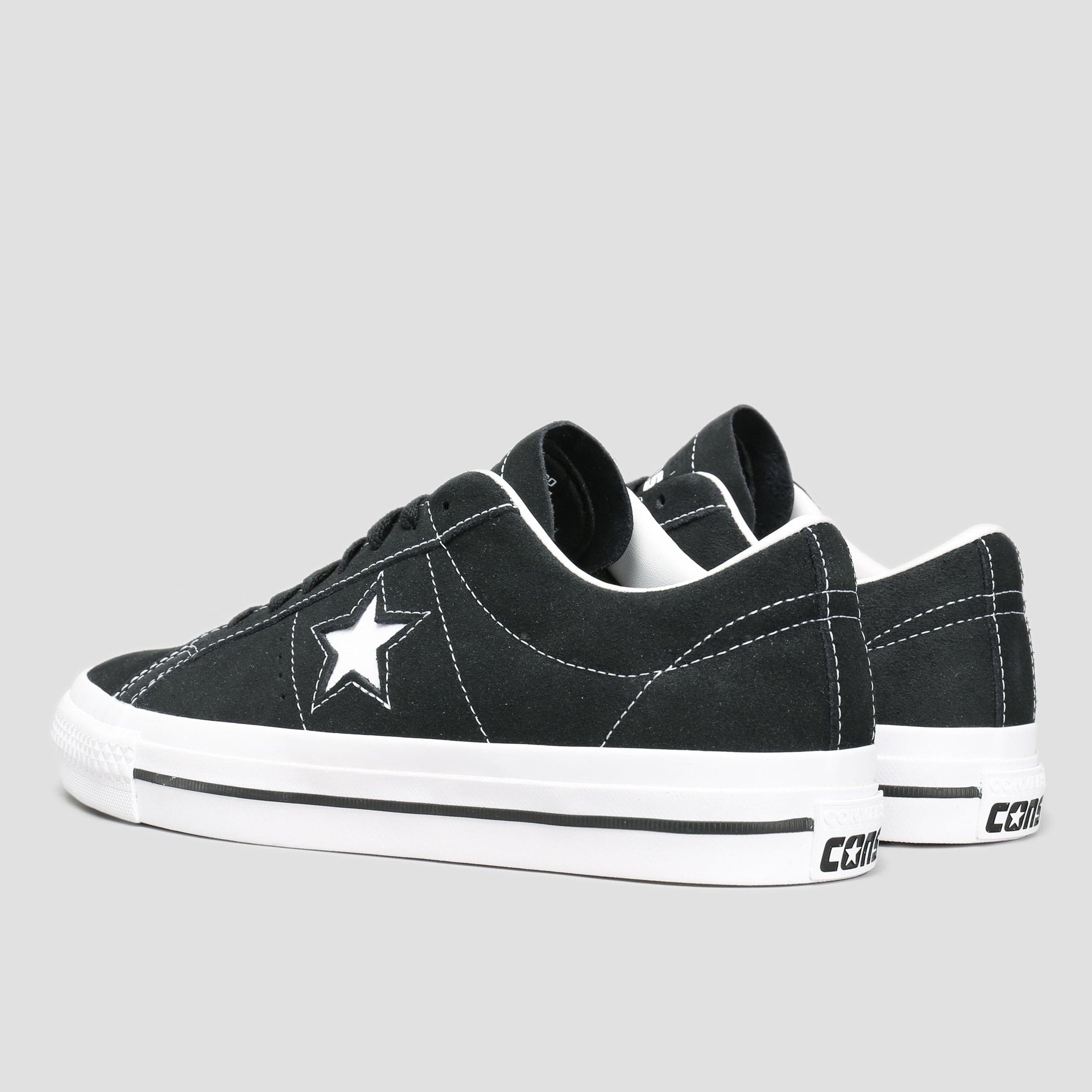 Converse One Star Pro OX Shoes Black / Black / White