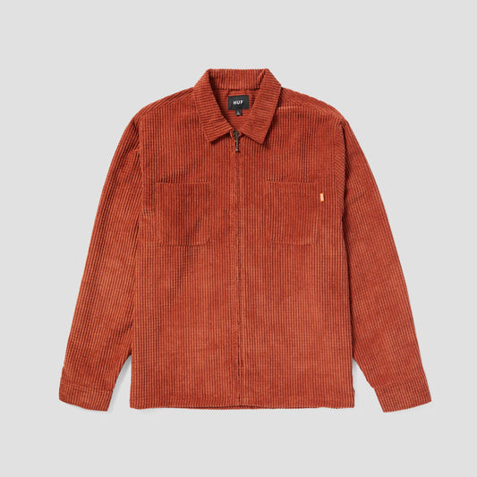 HUF Cornelius Zip Shirt Rust