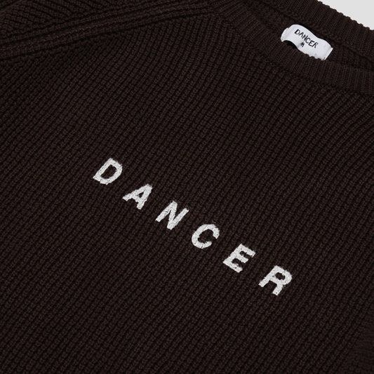Dancer Logo Cotton Knit Brown