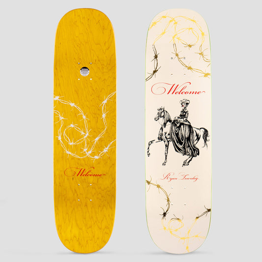 Welcome 8.5 Ryan Townley Cowgirl on Enenra Skateboard Deck Bone / Gold Foil