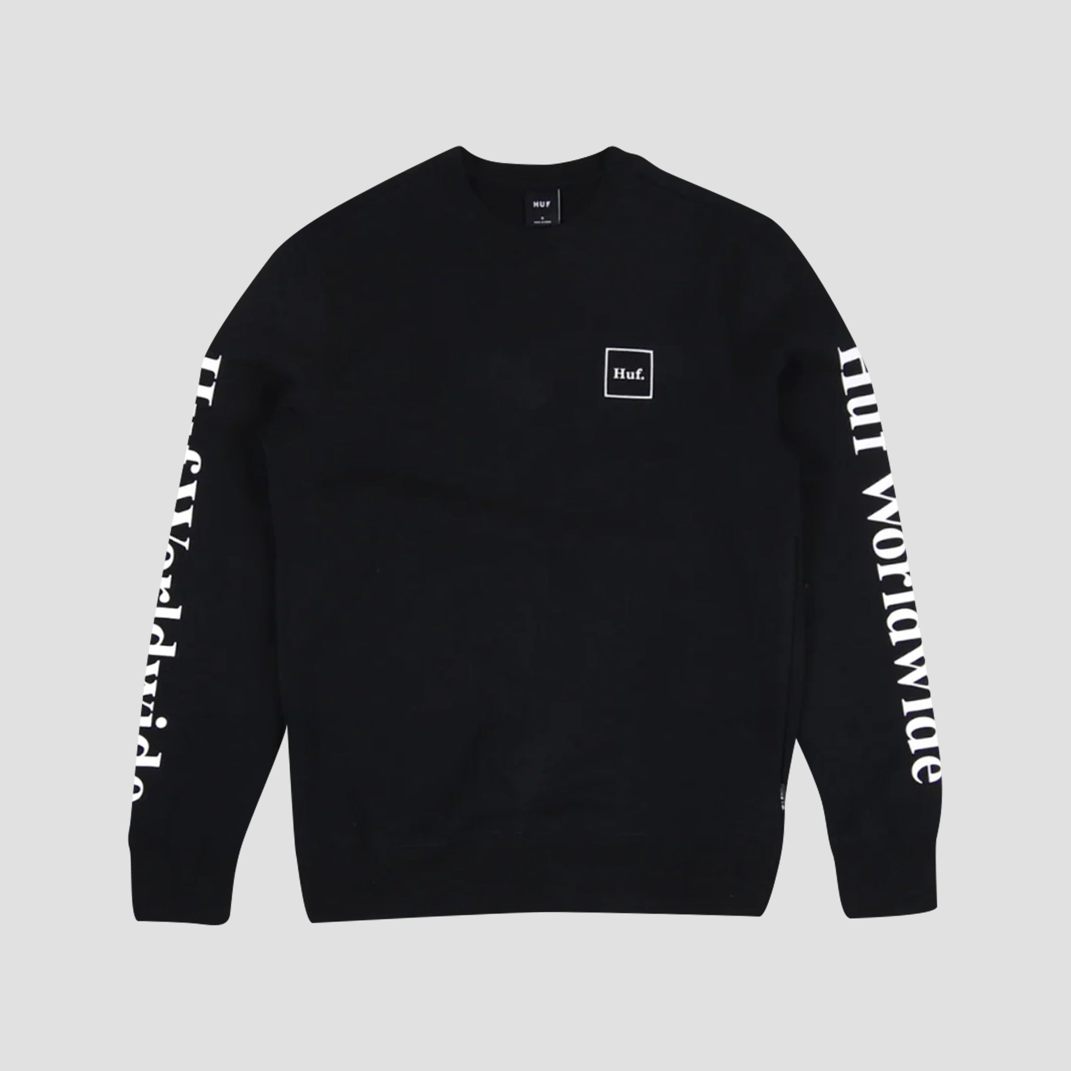 HUF Essentials Domestic Crew Black