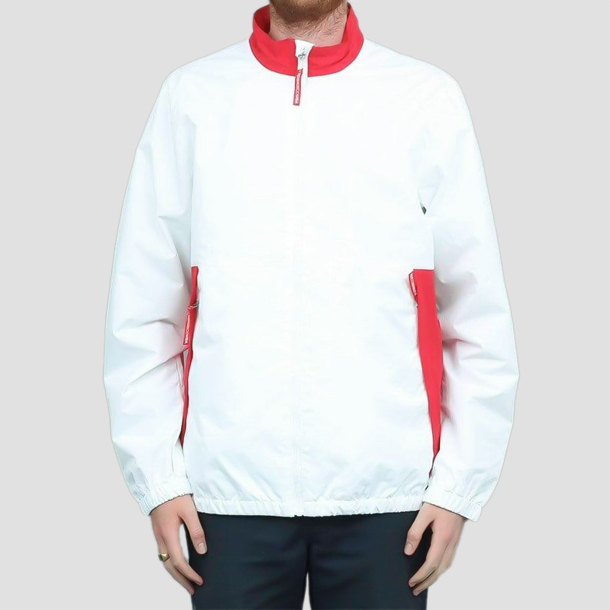 DC Skate Track Top Jacket White / Red