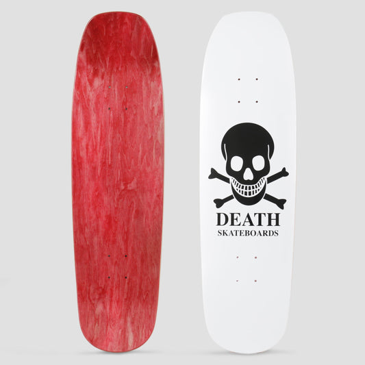 Death 9 OG Skull Pool Shape Skateboard Deck White