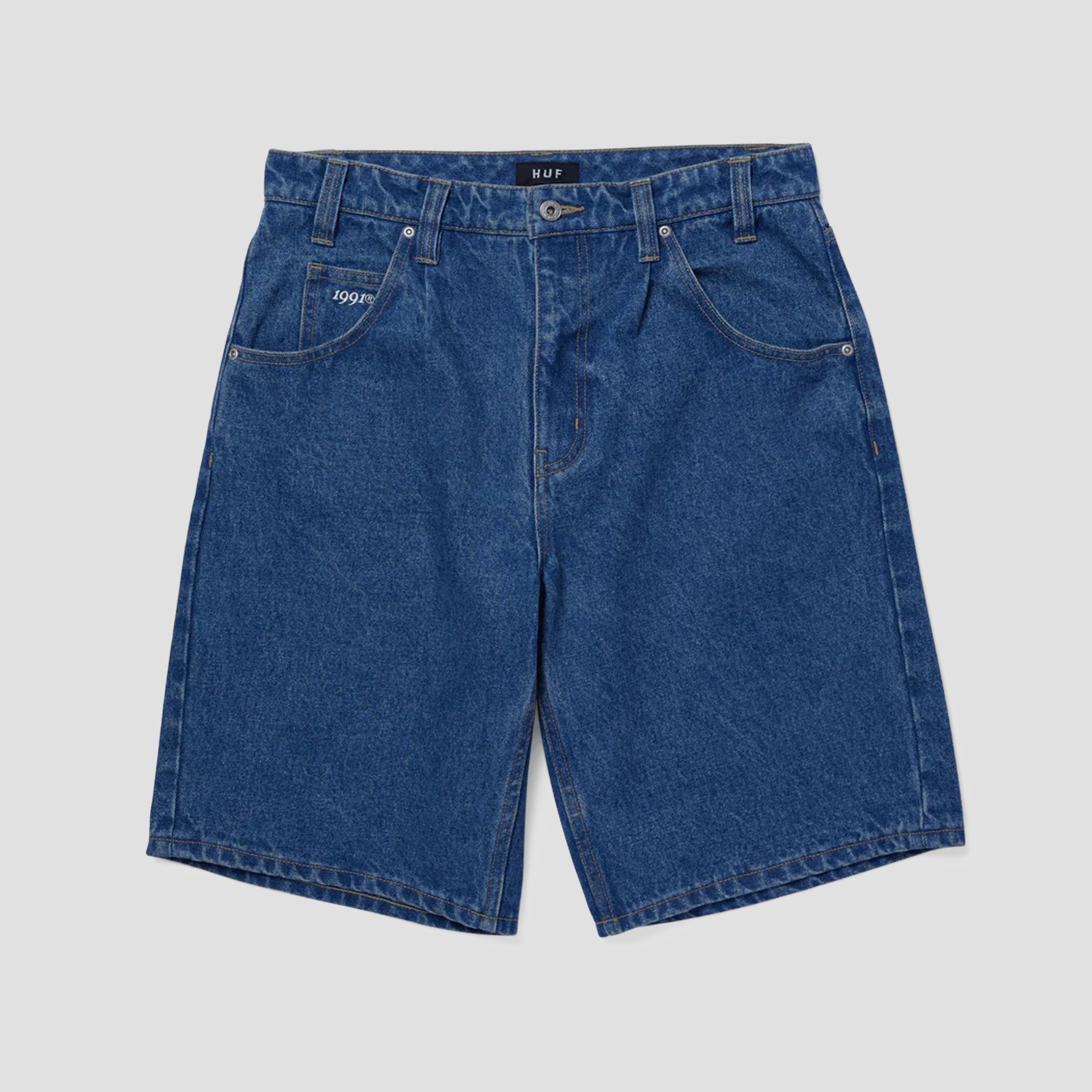 HUF Pomona Denim Short Stone Wash Indigo