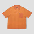 Load image into Gallery viewer, PassPort Drain Knit Shortsleeve Polo Burnt Orange
