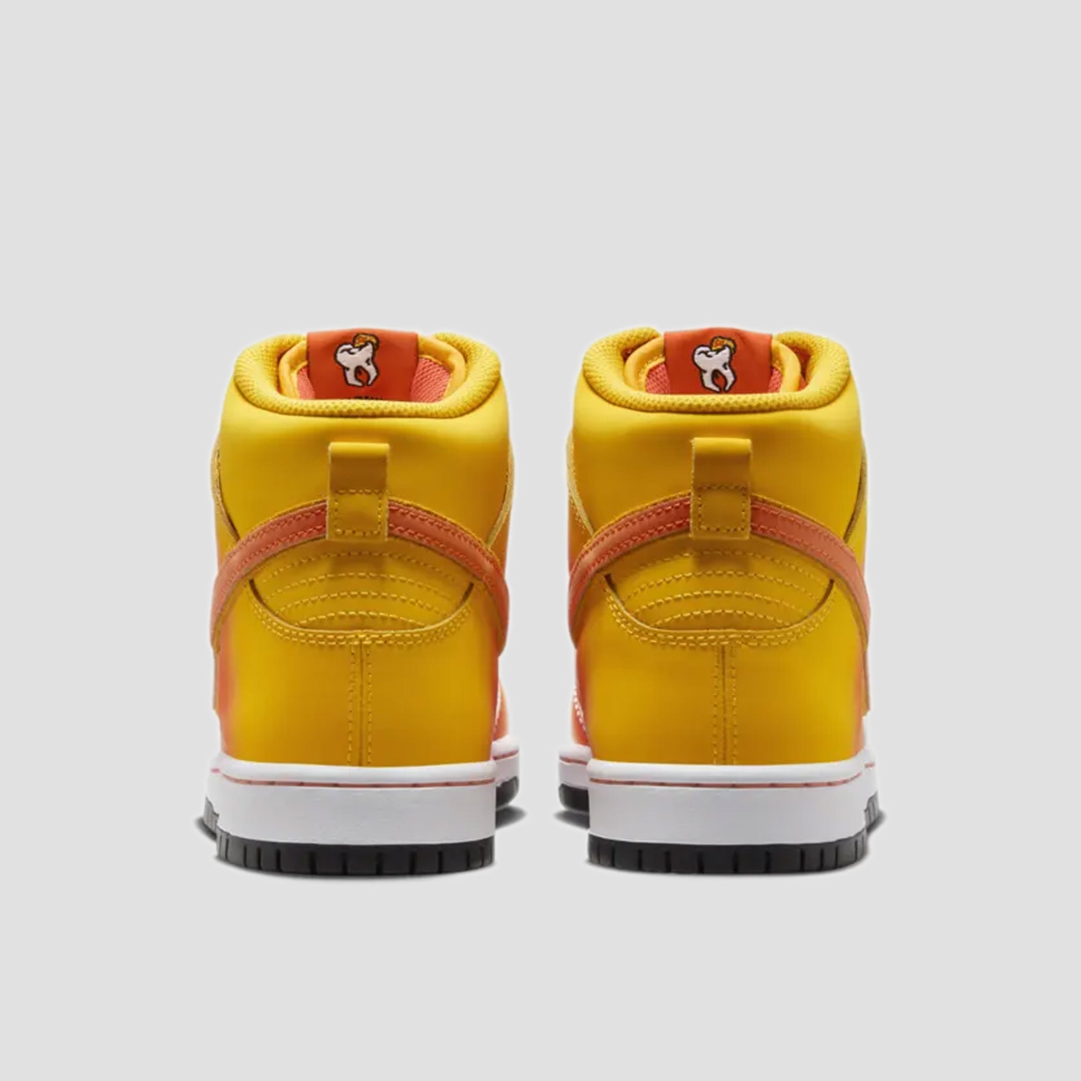 Nike SB Dunk High Pro Skate Shoes Amarillo Orange White Black