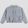 Load image into Gallery viewer, Bronze Faux Suede Puffer Jacket Grey
