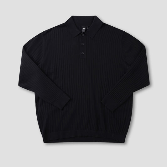 Former Franchise Longsleeve Knit Polo Black
