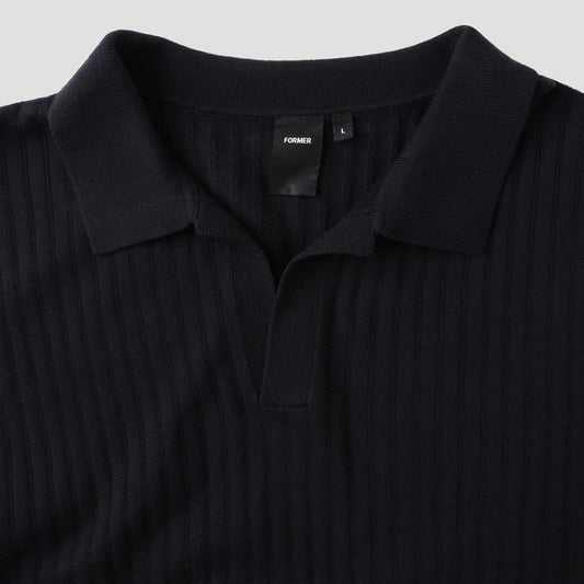 Former Franchise Open Collar Polo Black