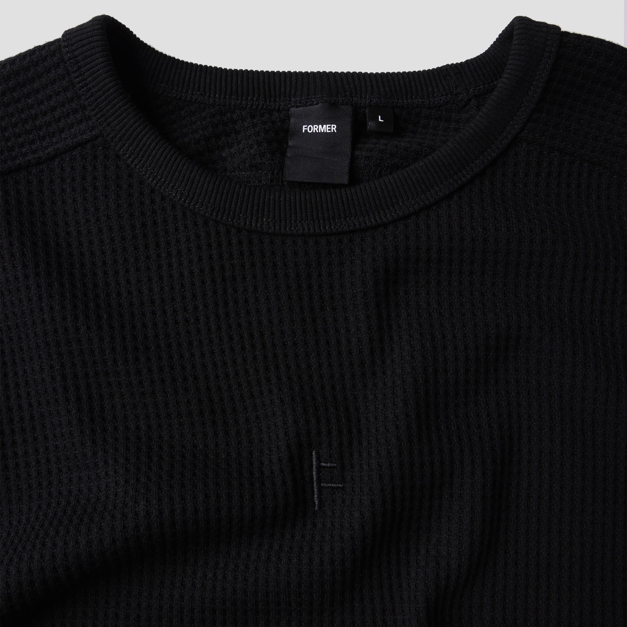 Former Franchise Waffle Longsleeve T-Shirt Black