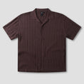 Load image into Gallery viewer, Former Marilyn Cable Shortsleeve Knit Shirt Choc
