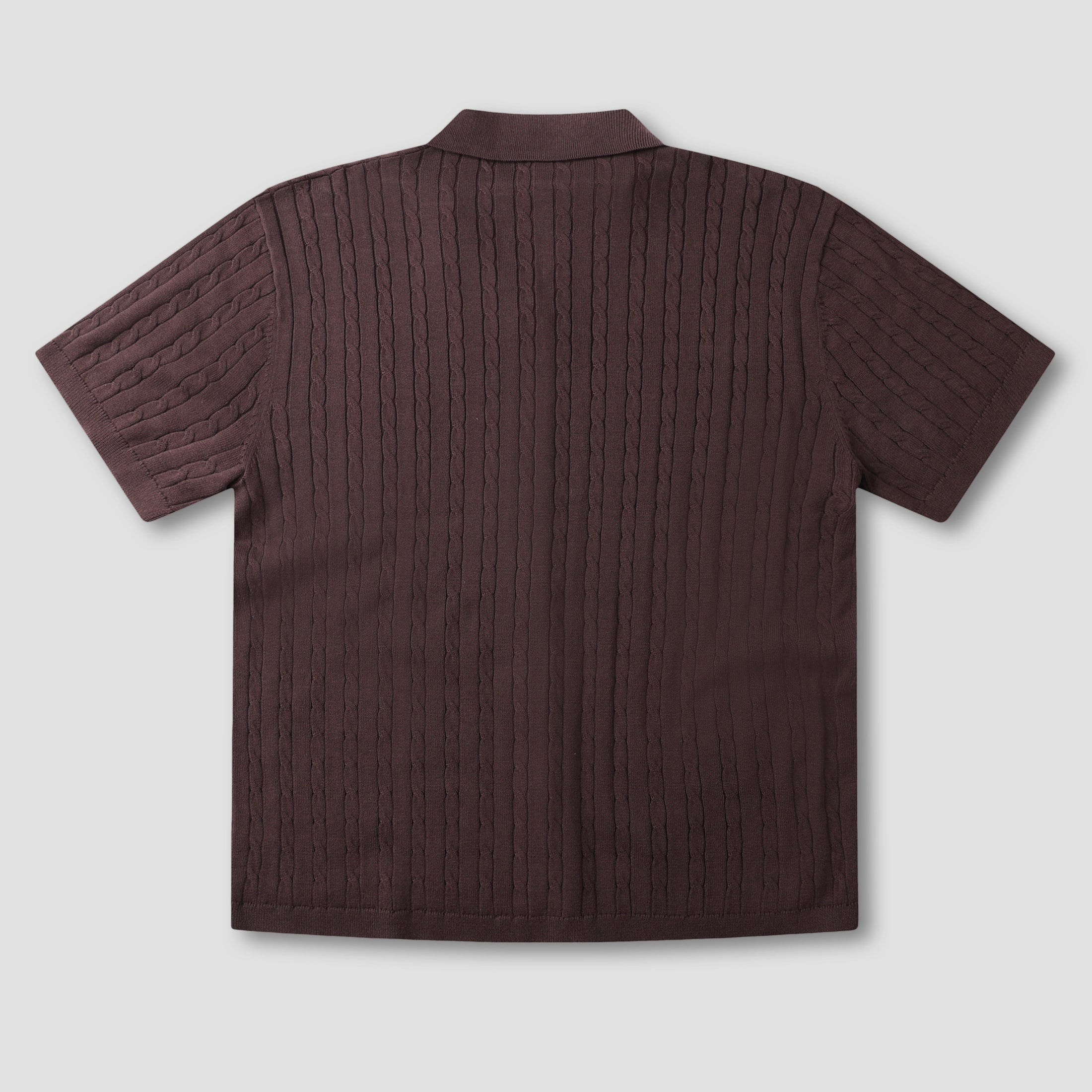 Former Marilyn Cable Shortsleeve Knit Shirt Choc