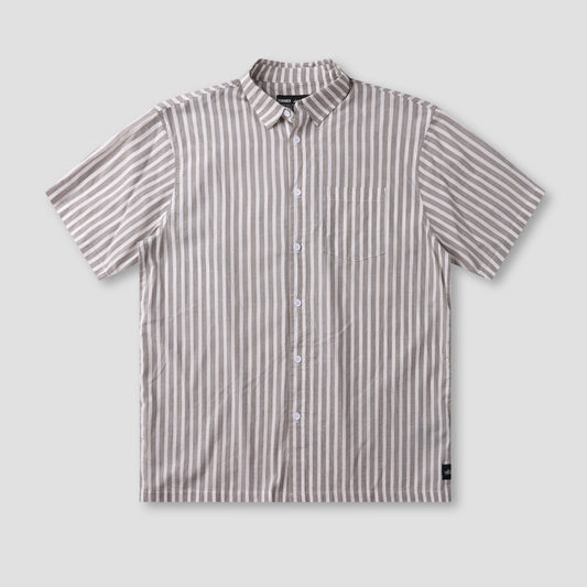 Former Reynolds Stripe Shortsleeve Shirt Choc