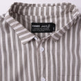 Load image into Gallery viewer, Former Reynolds Stripe Shortsleeve Shirt Choc
