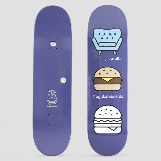 Frog 8.5 Ghost Burger Jesse Alba Skateboard Deck Blue