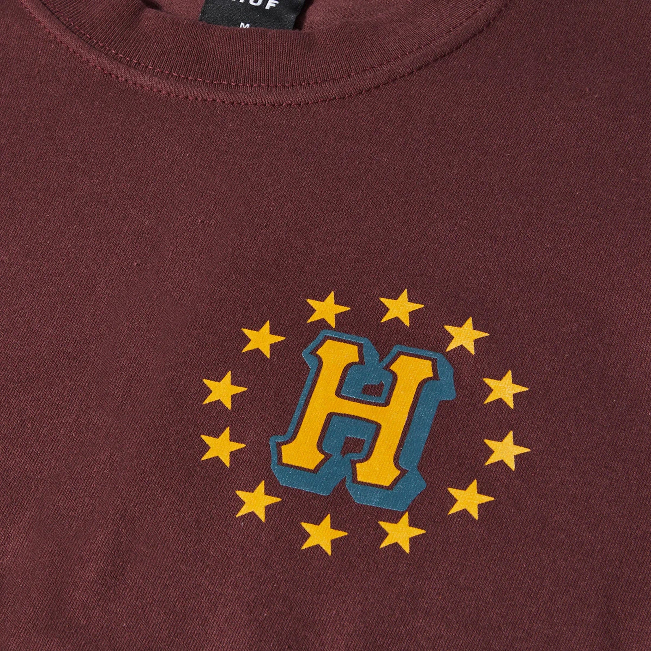 HUF Galactic Stack T-Shirt Eggplant