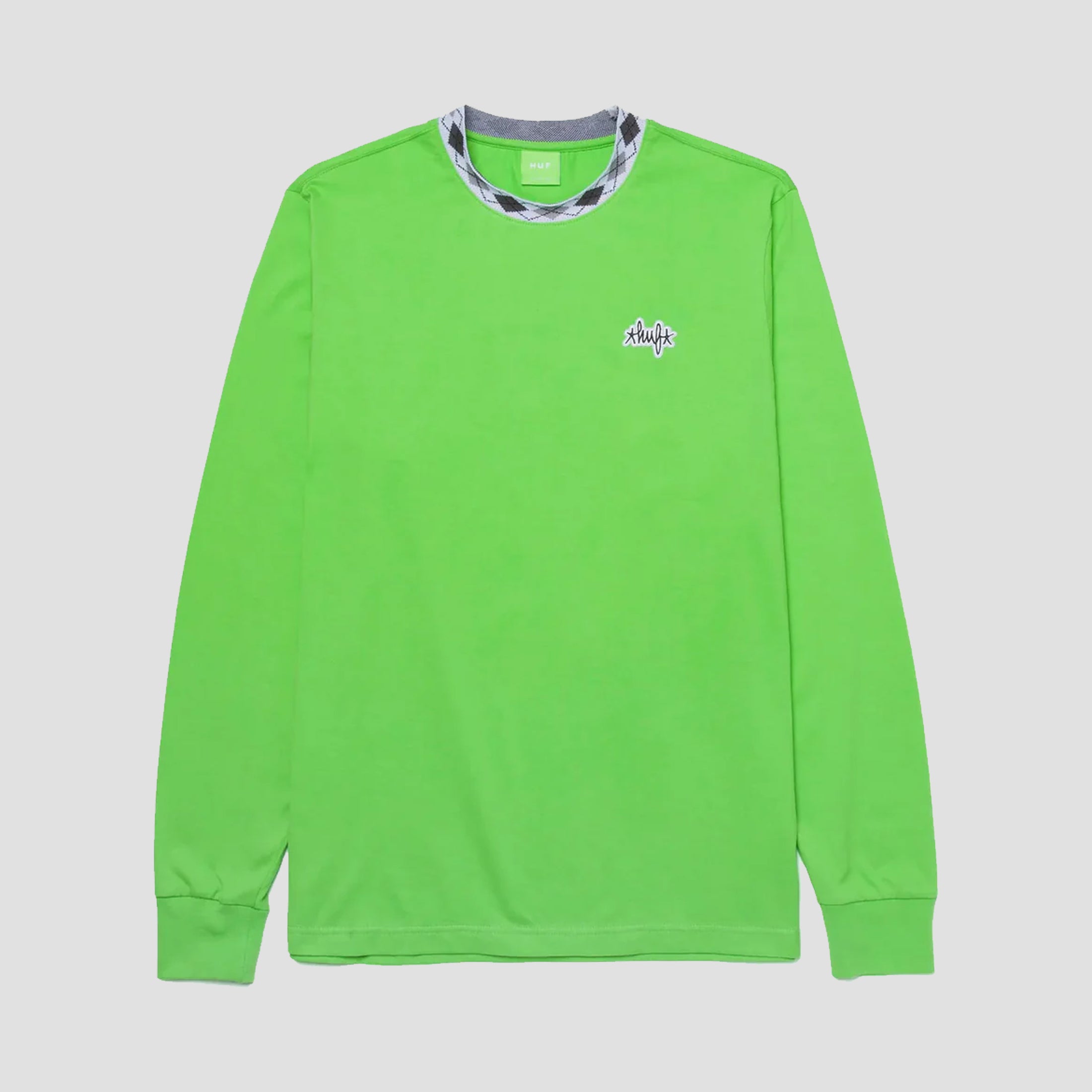 HUF Jacquard Neck Longsleeve Knit Top Huf Green