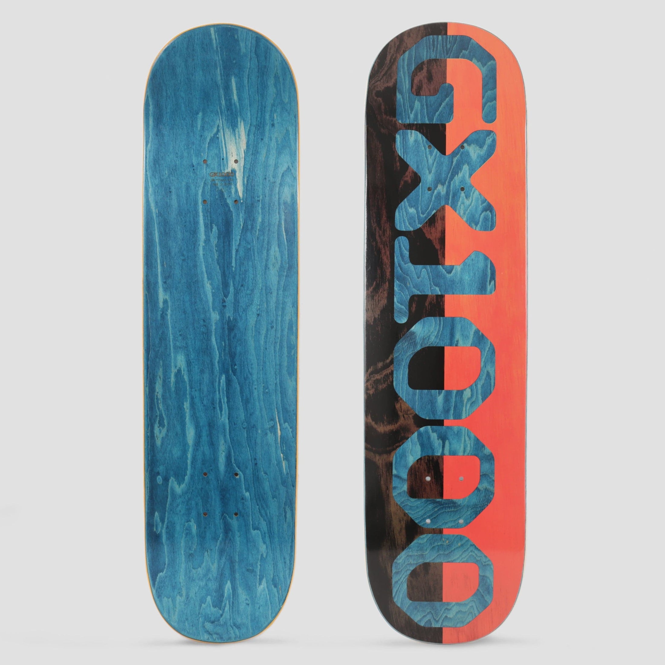 GX1000 8.25 Split Veneer Skateboard Deck Black / Orange