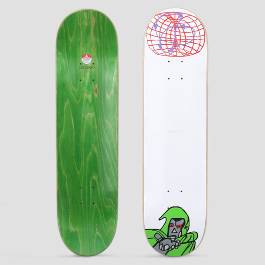 GX1000 8.3 Doom Skateboard Deck White