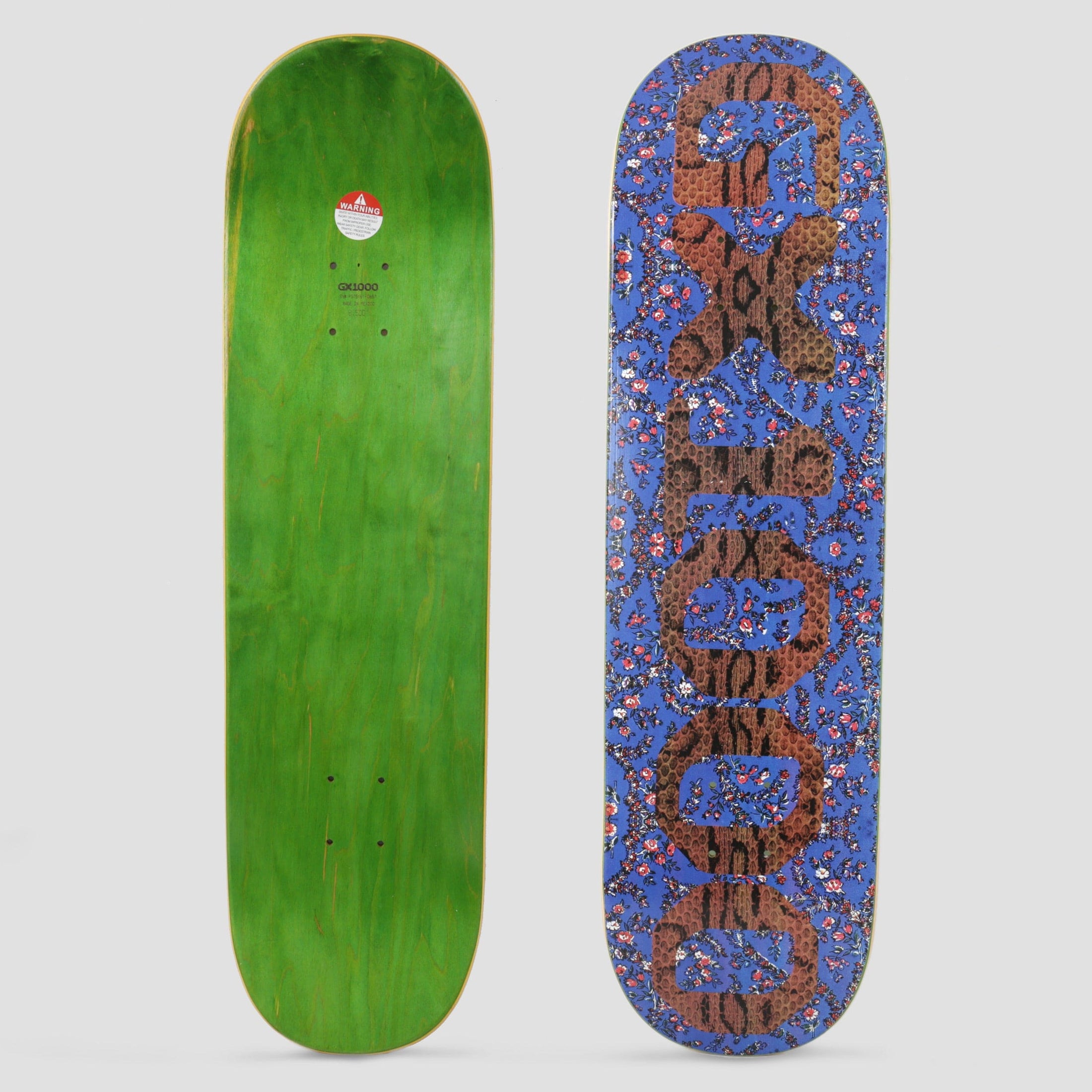 GX1000 8.5 Green Scales 2 Skateboard Deck Blue