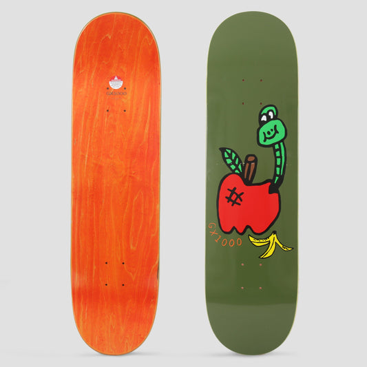 GX1000 8.5 Worm in the Apple Skateboard Deck Green