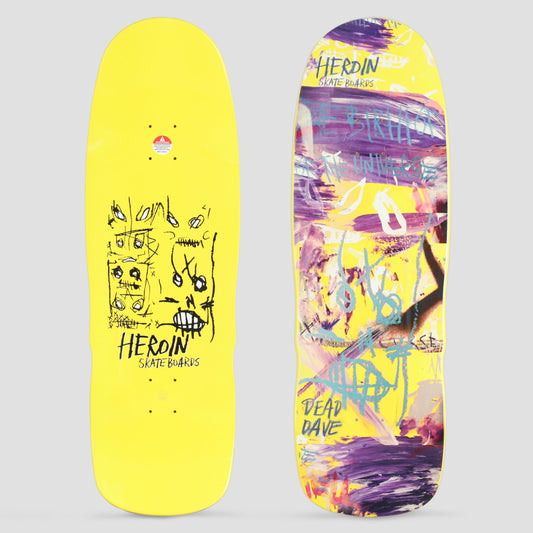 Heroin 10.1 Dead Dave Painted Skateboard Deck