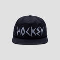 Load image into Gallery viewer, Hockey Can Crinkle 5-Panel Cap Black / Silver
