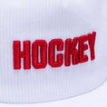 Load image into Gallery viewer, Hockey Corduroy 5 Panel Cap White
