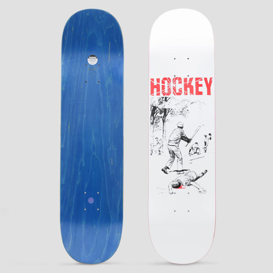 Hockey 8.18 Baseball Skateboard Deck White