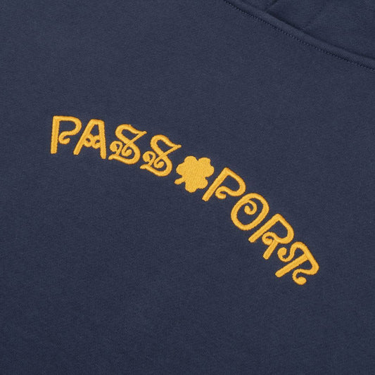 Passport Sham Embroidery Hoodie Navy