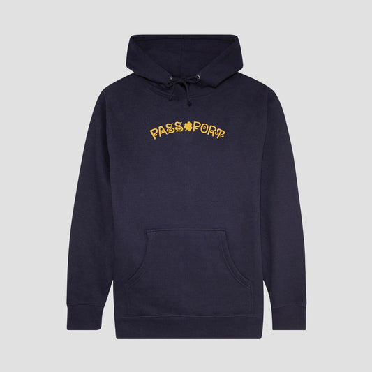 Passport Sham Embroidery Hoodie Navy