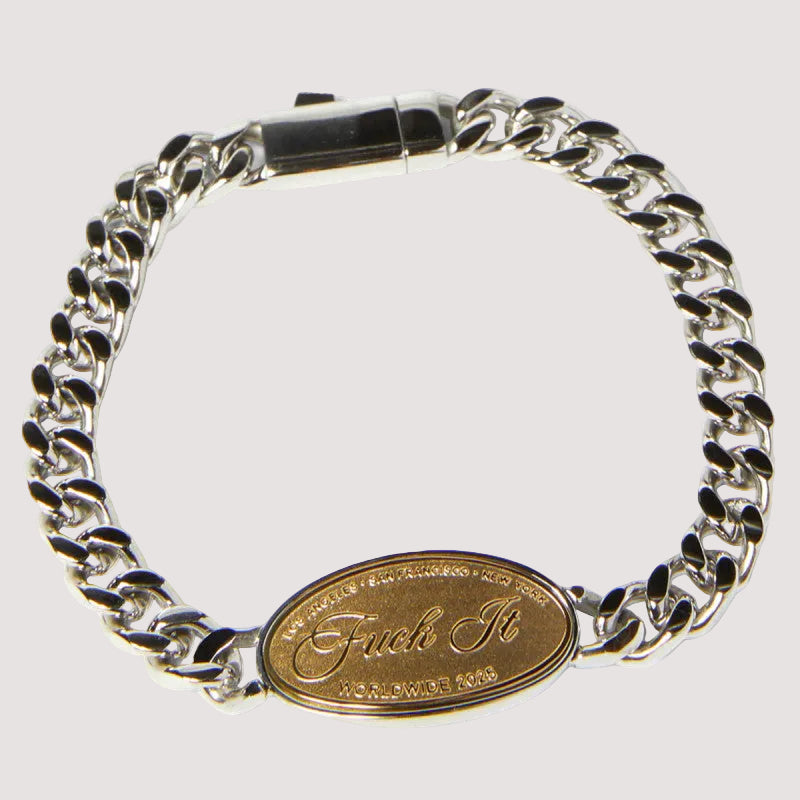 Huf Fuck It Bracelet Silver