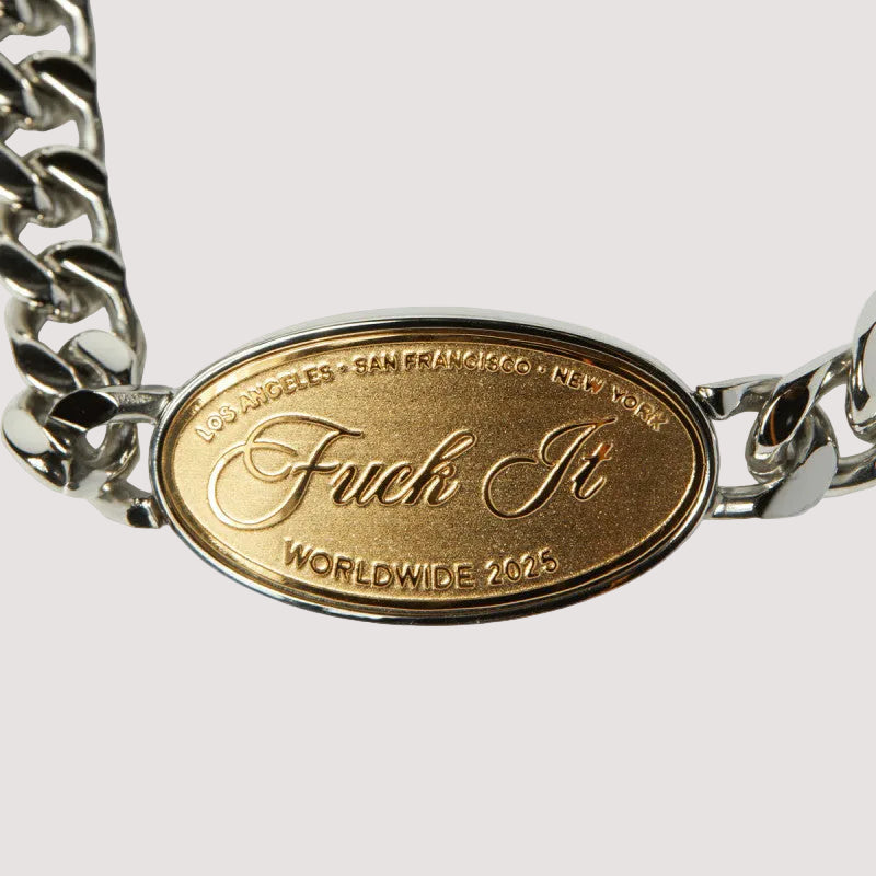 Huf Fuck It Bracelet Silver