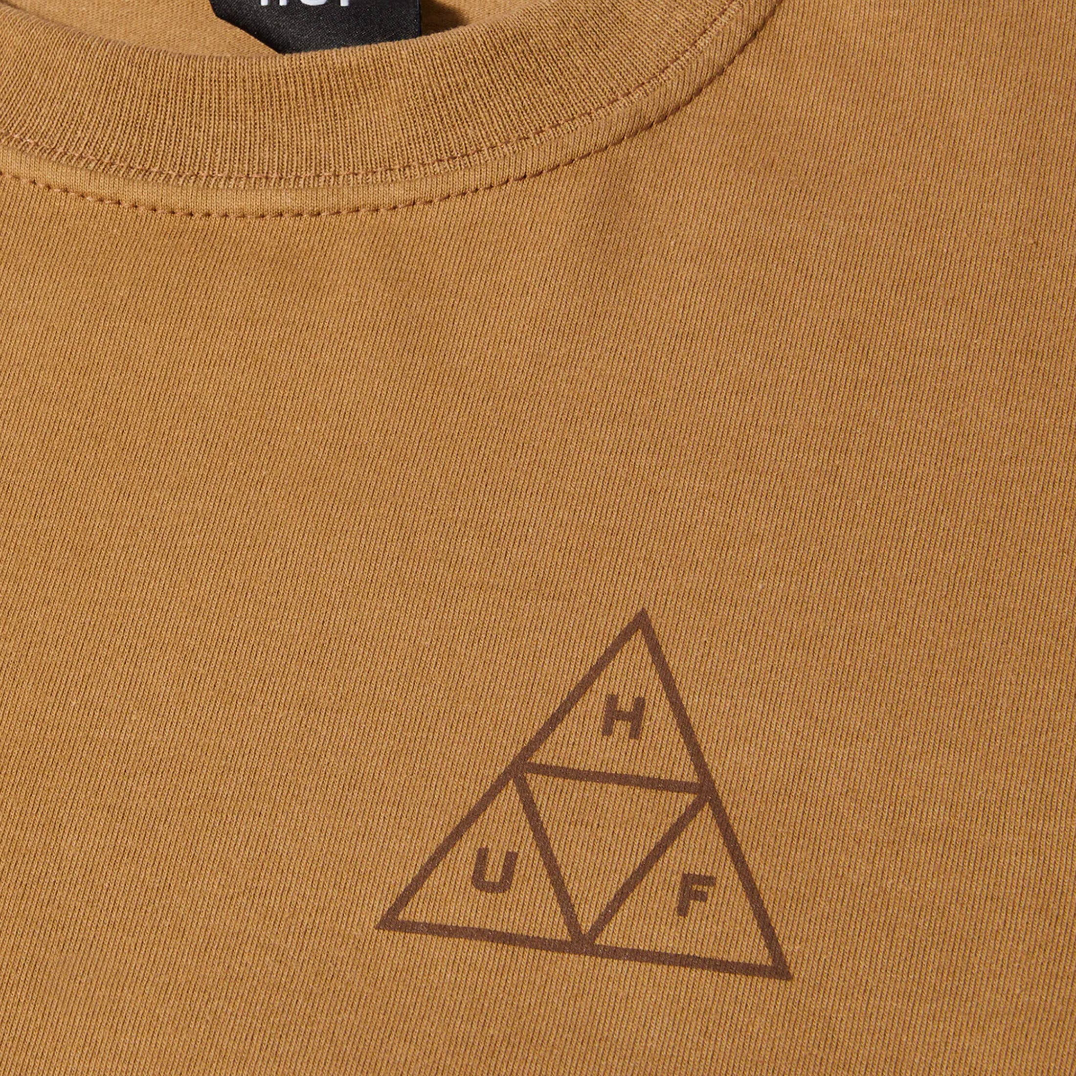 Huf Set Triple Triangle Long Sleeve T-Shirt Camel