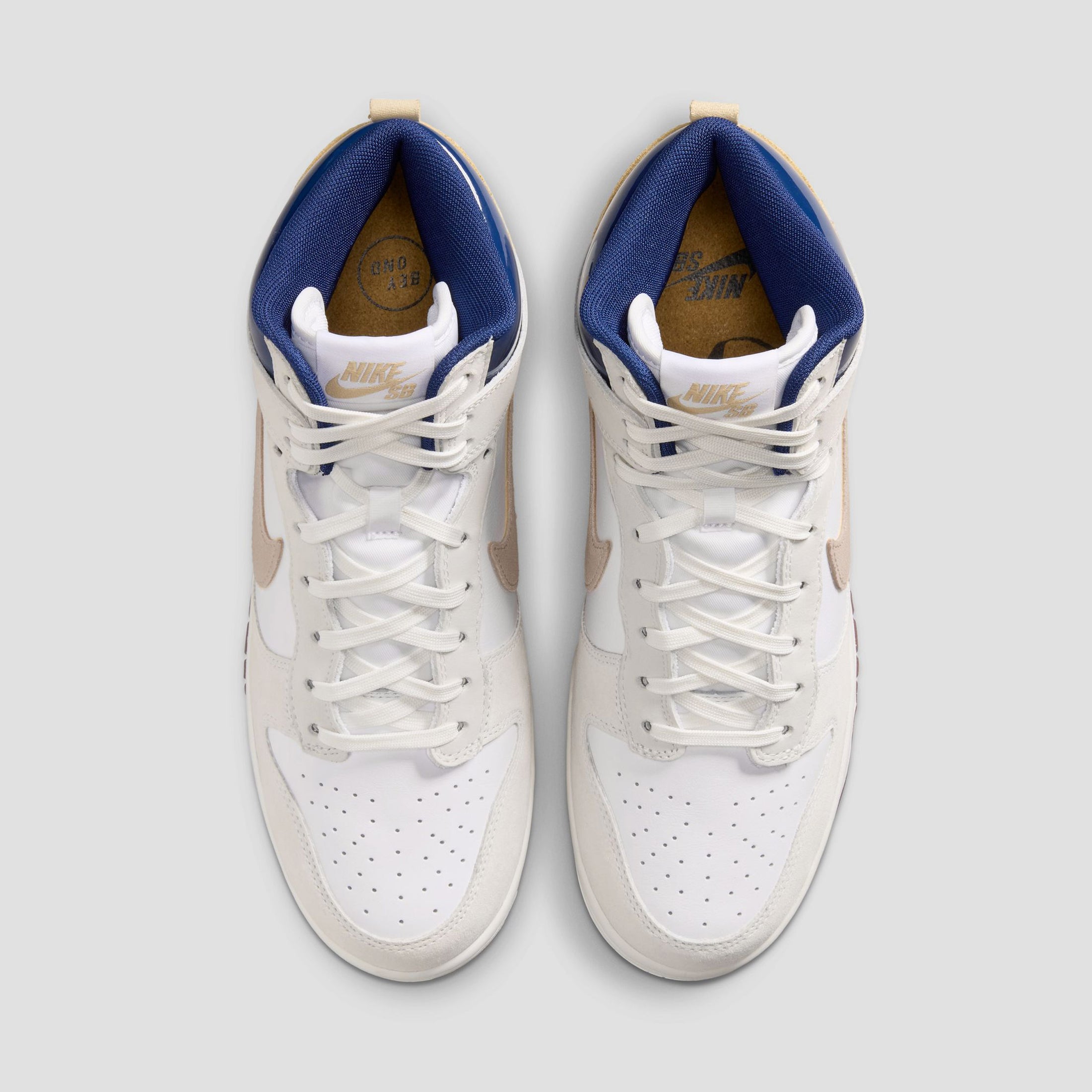Nike SB x Beyond Dunk High Pro Skate Shoes White / Ivory / Sand Dune / Blue Void